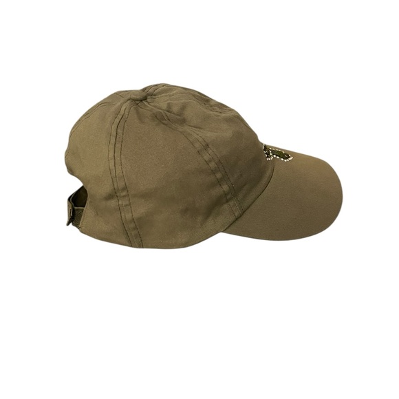 Something Special LA Embellished Sequins Rhinestones Studded Cross Khaki Cap Hat - Picture 2 of 10